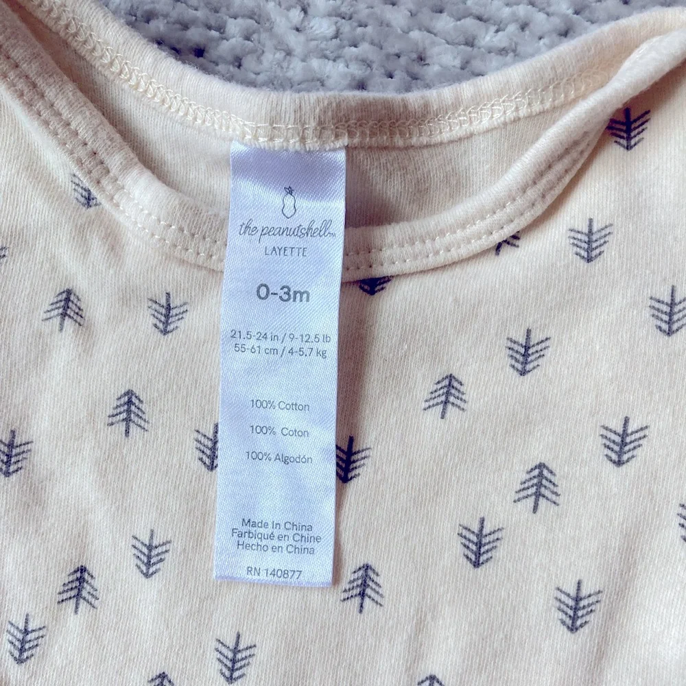 The Peanutshell Fox Hello World Bodysuit Set‎ 0-3M Baby Cotton Onesies